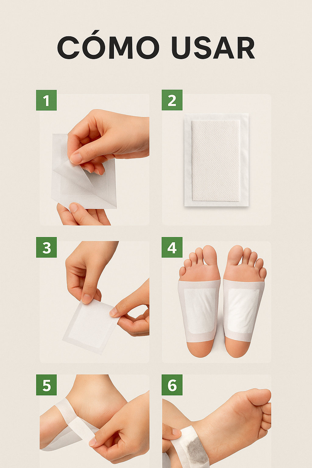 Kinoki™ – 3 x 10 Parches Plantares Japoneses Detox