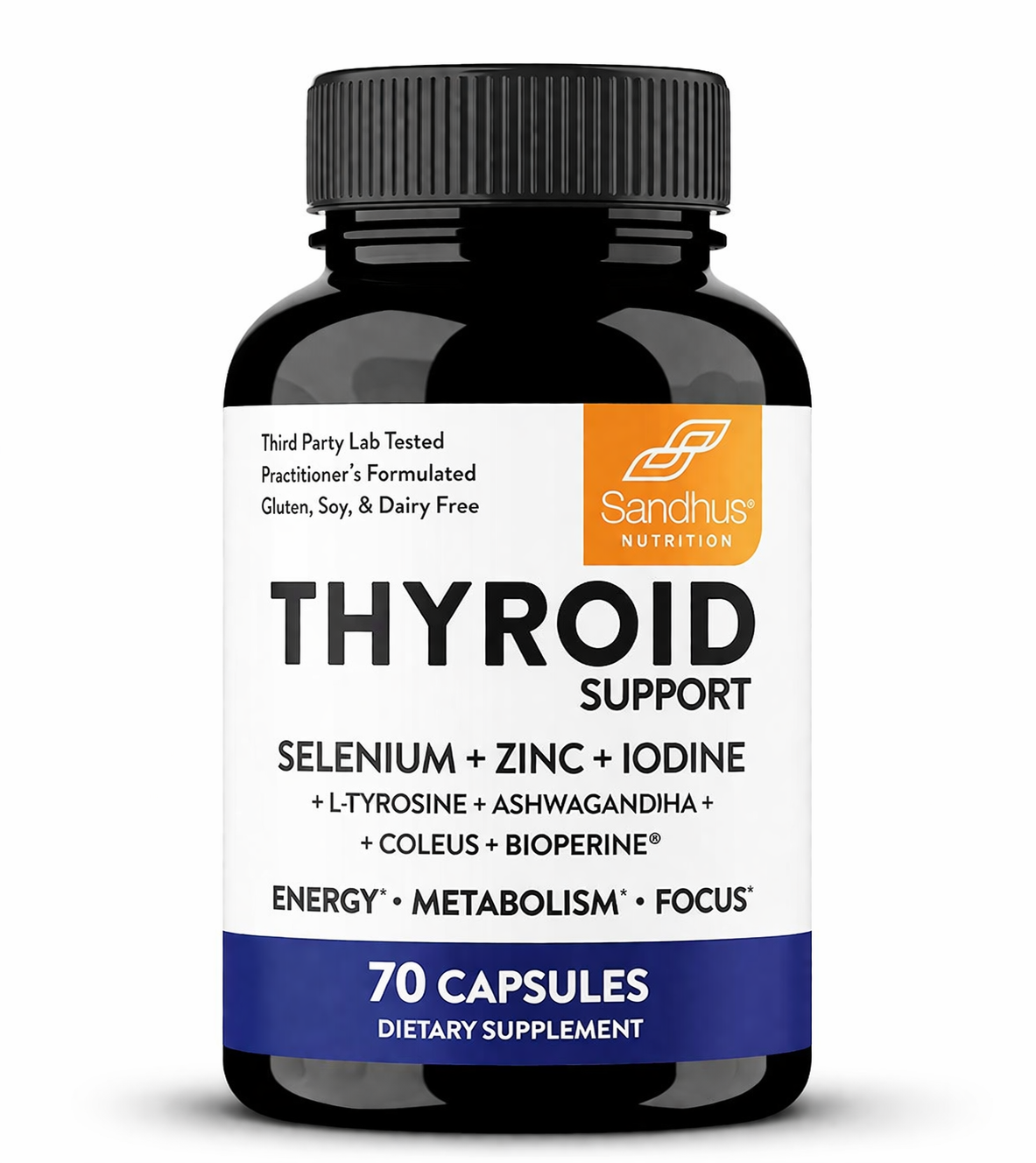 THYROID SUPPORT® - Suplemento para Tiroides con Selenio, Zinc y Yodo — Complemento Natural para Hipotiroidismo y Hashimoto.