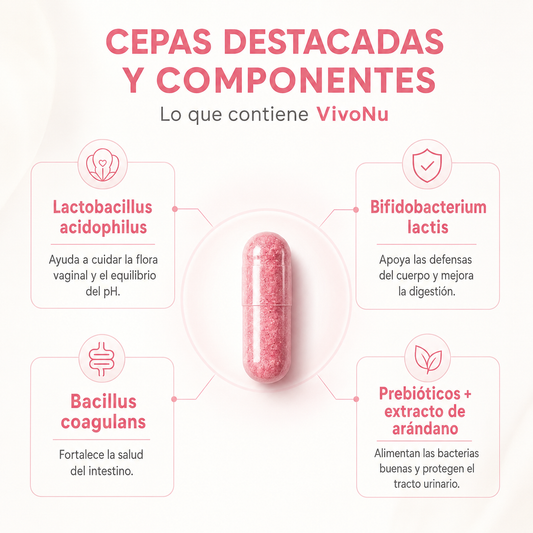 Vivonu™ Probioticos Mujer - Deja de sentirte incómoda, hinchada y sin energía en 21 días.