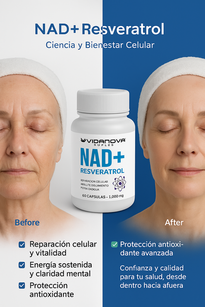NAD+ RESVERATROL 1000MG 60 CAPS ORIGINAL